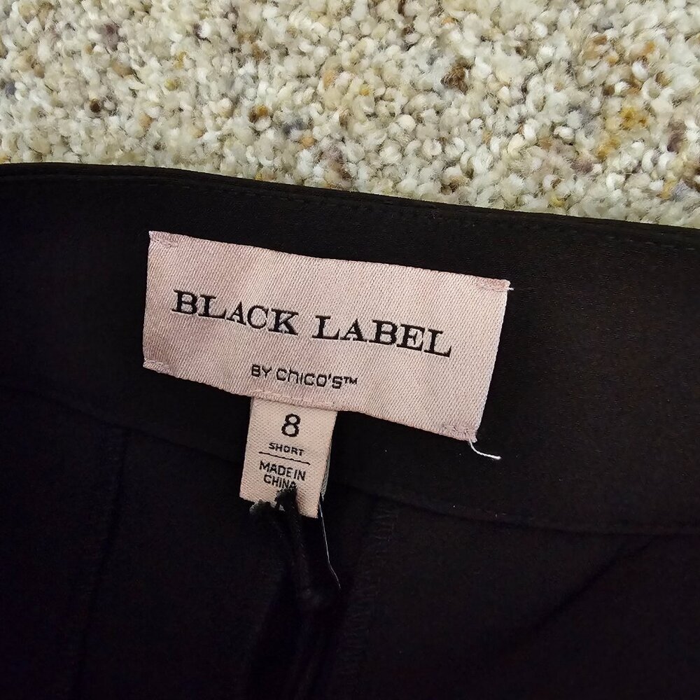 Chico's Black Label Wide Leg Trousers, Size 8 Short, Black. NWOT - Picture 5 of 9